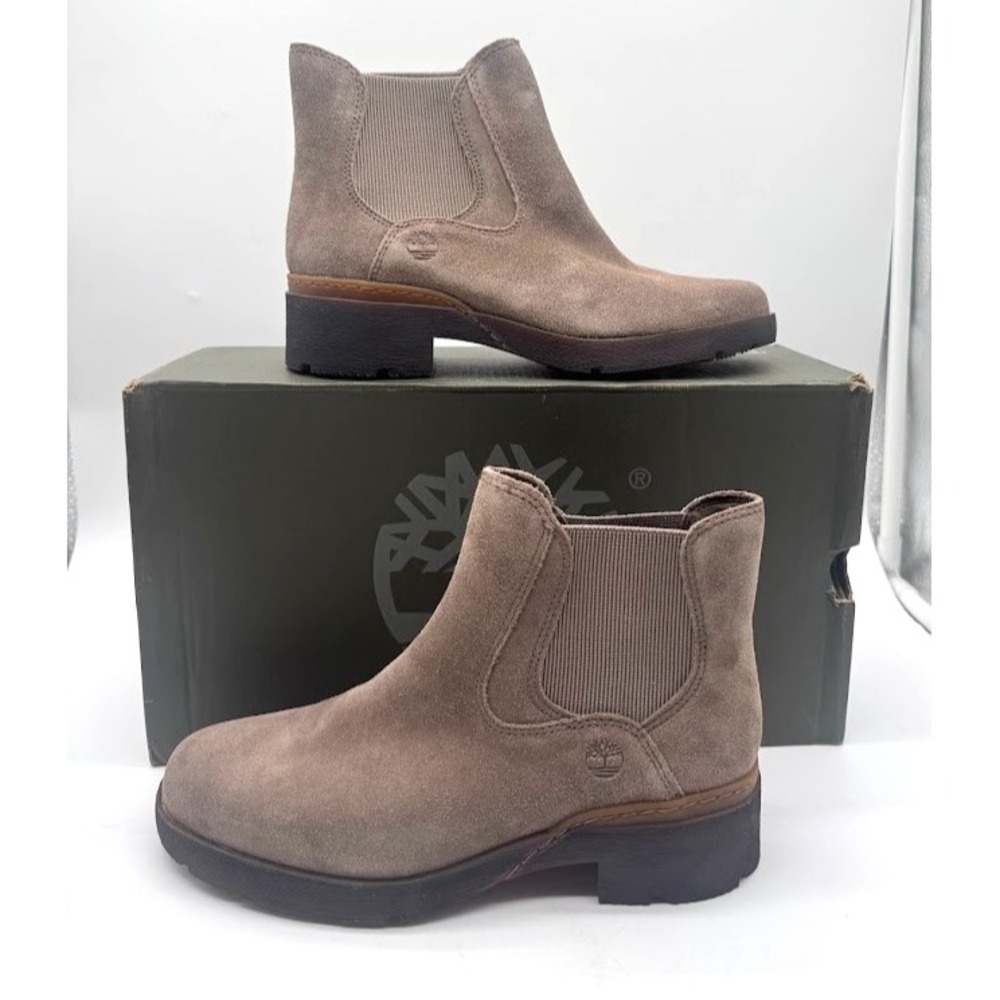 Timberland Graceyn Chelsea Boots Women's US 7 EU 38 Taupe Suede NIB A2FAW